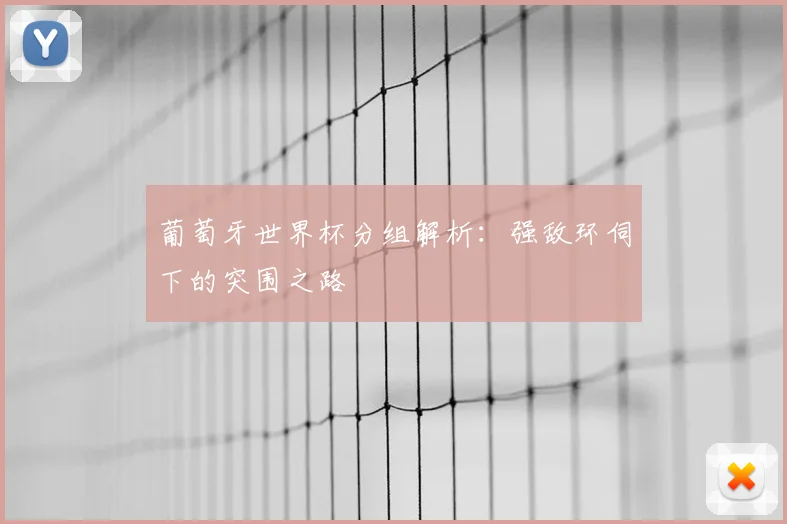 葡萄牙世界杯分组解析：强敌环伺下的突围之路